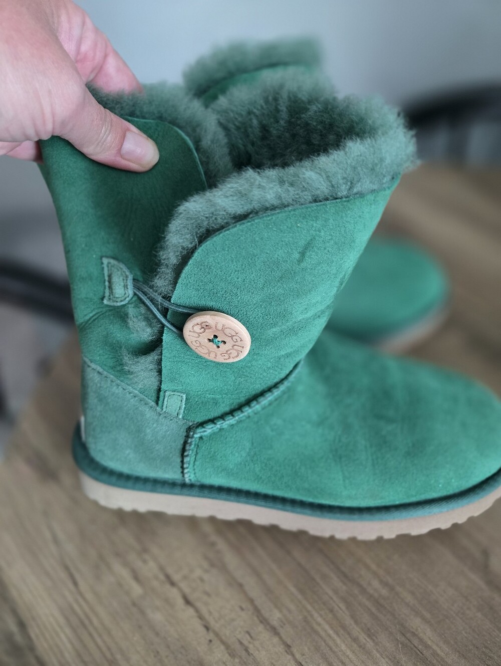 UGG Classic Mini Button Boot in Green